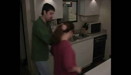 Hardcore Kitchen Spanking