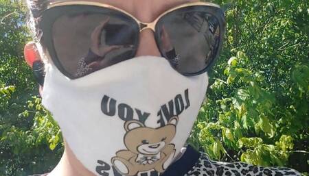 Tight yoga pants wet with pee in the park and on the street 1080HD