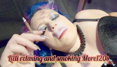 Lilli relaxing and smoking More120s - SFL261