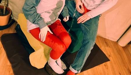 She wants me to soak her new red leggings in my pee (artwork without audio)