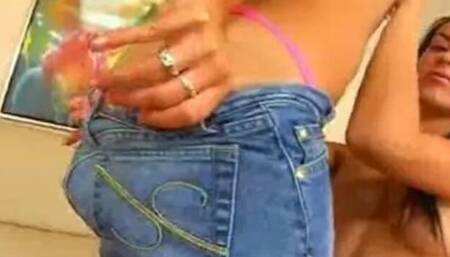 Rocking bedmate's girl on girl porn