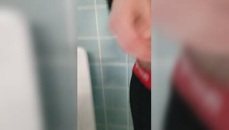 Johnholmesjunior Flashing His Hard Cock in Busy Vancouver Park Bathroom