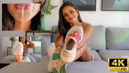 Sniff and Stroke - Mistress Enola - Dirty smelly shoes JOI - Countdown - 4K