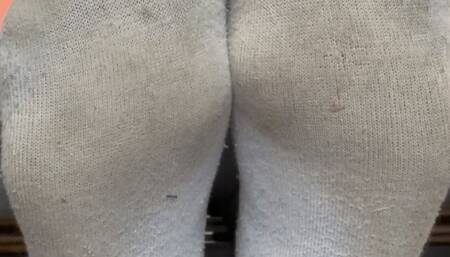 Silent Muddy Sock Worship - Goddess Alya played in mud puddles again in this silent clip where she lets you worship her dirty socks foot fetish socks sock fetish