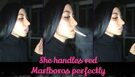 She Handles Red Marlboros Perfectly