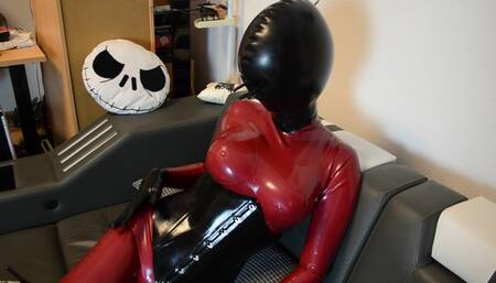 Heavy rubber and balloon hood