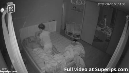 IPCAM – Naughty petite wife fucks her sleeping husband