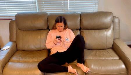 I got my arm stuck in the couch, and then he fucked me!