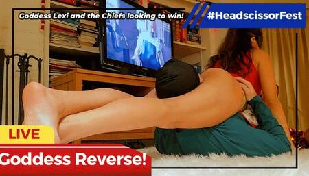 Superbowl Scissors: Sexy Cheerleader Destroys Football Fan With Her Legs