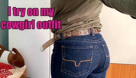 I try on my cowgirl outfit for next season show
