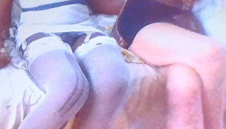 hurried home from CD/TS party when men walked in