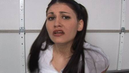 2402JADE-Snooping coed has seen too much! Tie her up!