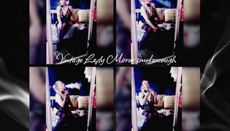 Vintage Lady Mirror smoker cough - Marlboro 100s