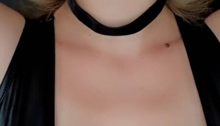 Naughty Leather Girl with Smoking Spit