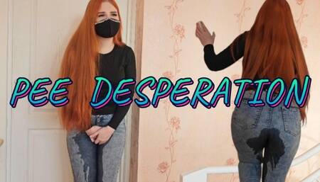 Redhead Pee Desperation and Jeans Wetting