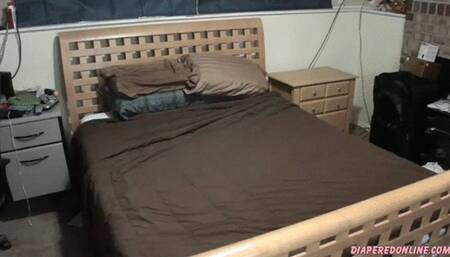 Zayda: Messy Diaper in Overalls