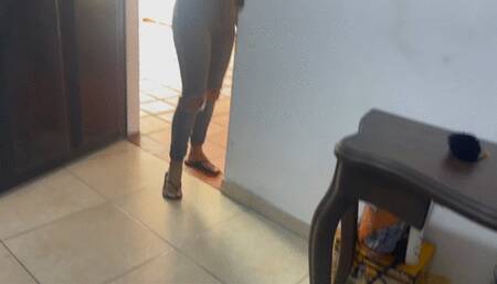 Dalilah lights up the smoking Volkswagen