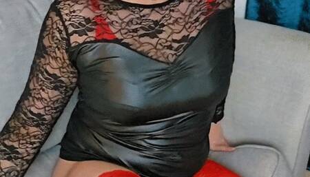 Trans COCK TEASE shows tight fuck hole and big cock and WANKS HARD FOR YOU!