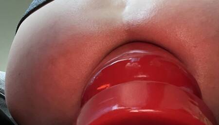 Huge Dildo and Butt Pluck Stretch My Ass