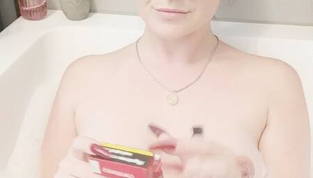 smoking in the bathtub