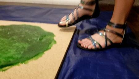 Karina's Gladiator Sandals vs Ecto Cooler Glue
