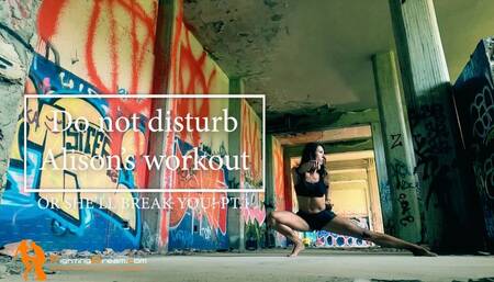 Do not disturb Alison's workout or she'll break you pt1