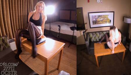 Zoey Chanelle Hot Secretary breaks the Boss Laptop - Above and Rear Views 4K