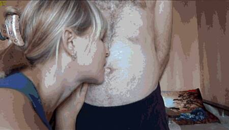 I caressed his sexy navel 6BBn