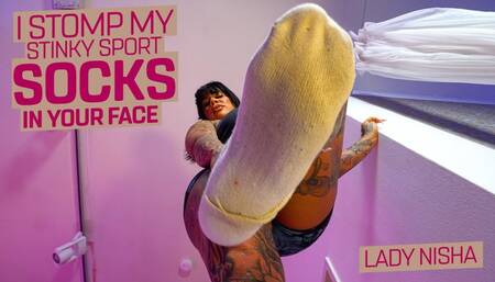 I will push my smelly sports socks into your face ( Socks &amp; Giantess Feet with Lady Nisha ) - FULL HD wmv
