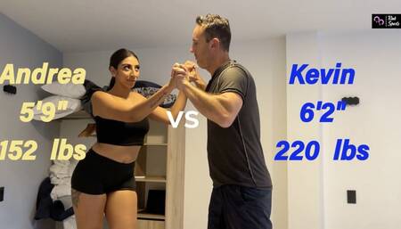 Competitive Scissor Escape Wrestling - Andrea vs Kevin