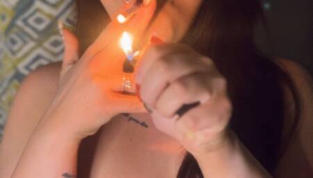 Naked body smoke & tease