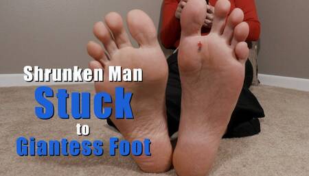 Shrunken Man Stuck to Unaware Giantess Foot - Kylie Jacobsx - WMV 1080p HD