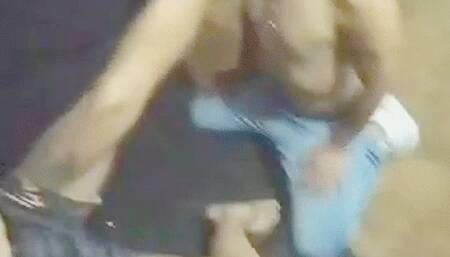 ada love kick doing a hard loud sound kick to the face to her friend seated part 2