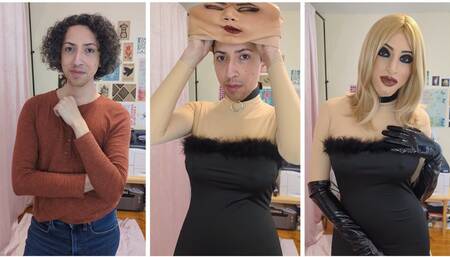 Male to Female Masked Doll Transformation