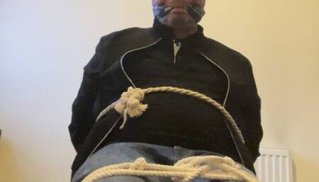 Tied to a Chair and a Bandana Cleave Gagged moaning Detective