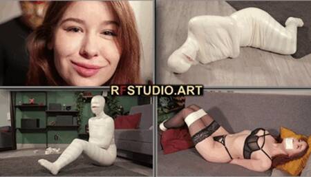 Patty in total microfoam mummification Part 1 - A tight cocoon instead of a date (FULL HD MP4)