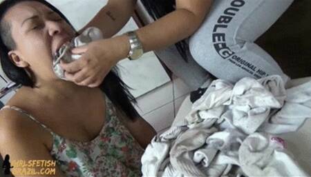Cleaning pile of dirty socks by Mistress Beh # 1080HD
