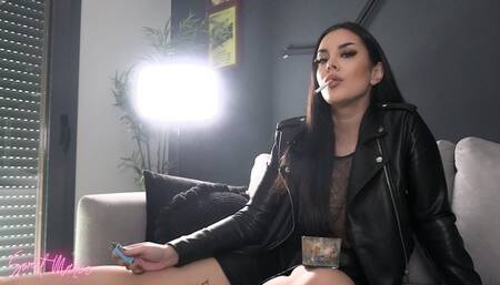 Nose exhales and dangles in leather ~ Sweet Maria