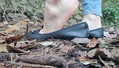 Unaware Giantess Ballet Flats Outdoors (mkv)