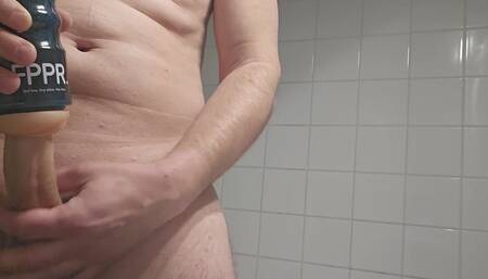 Jerking off in the bathroom 2