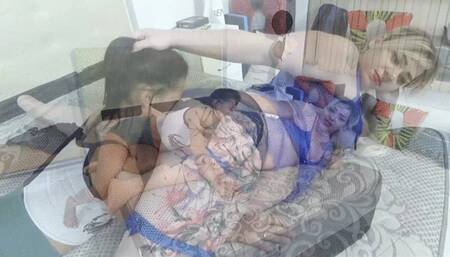 BBW dominatrix farting on girl slave part 2 by Atena and Pietra cam by aline full hd