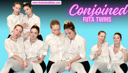 Conjoined Futa Twins Jerk Off In Pantyhose