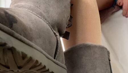 A POV and underglass View on Ugg Boots and Nylons - For Shoefetish and Bootfetish - HD