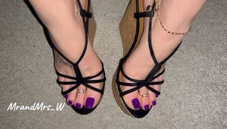 Mrs W Sexy Purple Toes Get Covered In Cum