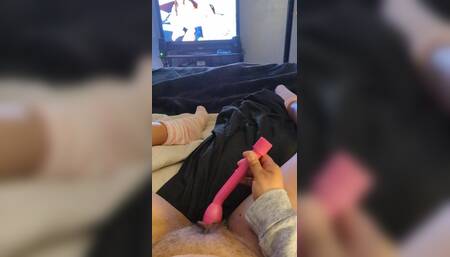 Almost Caught Cumming and Watching Porn While Roommates Party Next Door