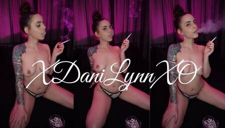 Smoking in Polka Dot Panties