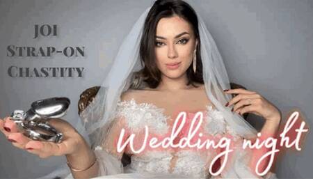 Chastity, JOI and strap-on for the wedding night and rest of your life POV