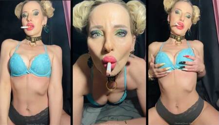 Lil chain smoking girl sitting on step-daddy’s lap (pov)