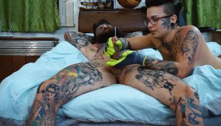 Your dick and cum are the most disgusting wastes, so I jerk you off with chemical resistant gloves