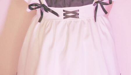 Very Hungry Maid Shows Her Growling Stomach by Your Command